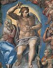 Michelangelo Buonarroti Canvas Paintings - The Last Judgement Christ the Judge